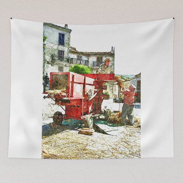 Item preview, Farmer and threshing machine designed and sold by Giuseppe Cocco.