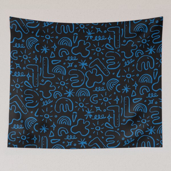 Item preview, blue digital doodle designed and sold by Shinhobby.