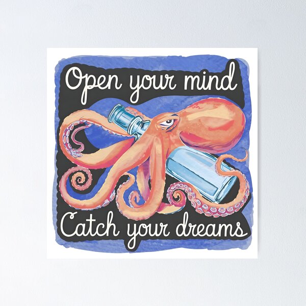 Item preview, Catch the dream octopus-01 designed and sold by RelaxingAMC.