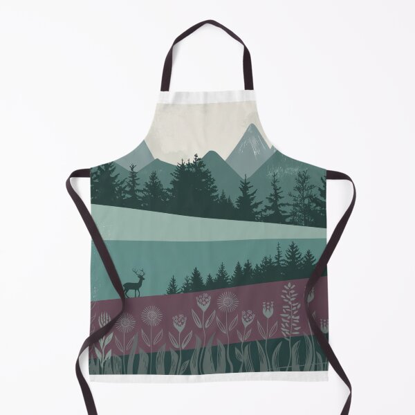 Item preview, Wild nature Deer Lanscape , nature's Serenity - Stylized Landscape Art designed and sold by Angie-Atelier.