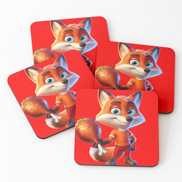 Item preview, CUTE FOX WITH BIG ROAST DUCK LEG  designed and sold by AJCIShop.