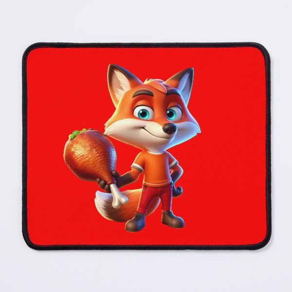 Item preview, CUTE FOX WITH BIG ROAST DUCK LEG designed and sold by AJCIShop.