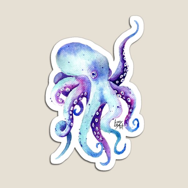Watercolour octopus Magnet