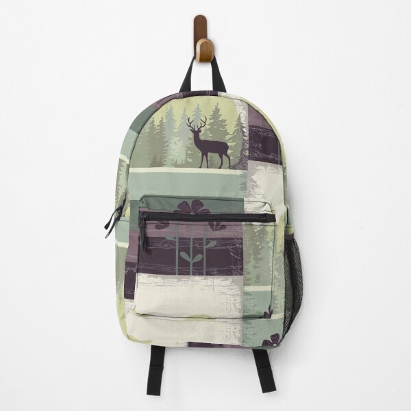 Item preview, Landscape with the deer - Stylized Nature Art designed and sold by Angie-Atelier.