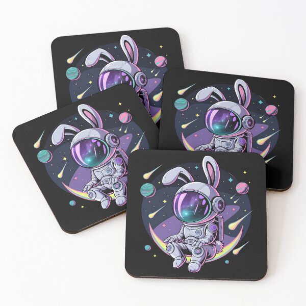 Item preview, Astronaut cosmic voyager bunny designed and sold by ArtbySameer.