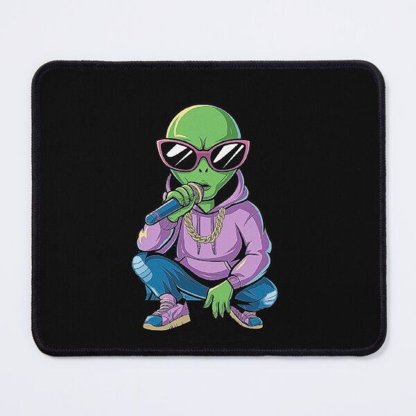 Item preview, Cool Alien Rapper with Microphone in Urban Style designed and sold by love3617.