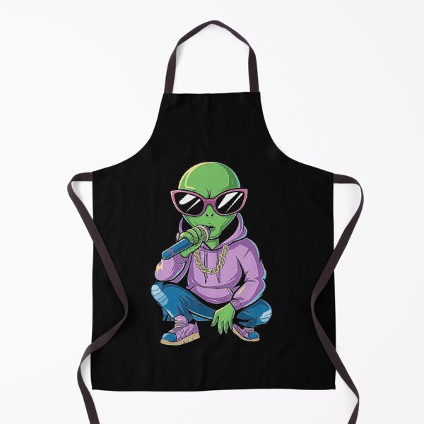 Item preview, Cool Alien Rapper with Microphone in Urban Style designed and sold by love3617.