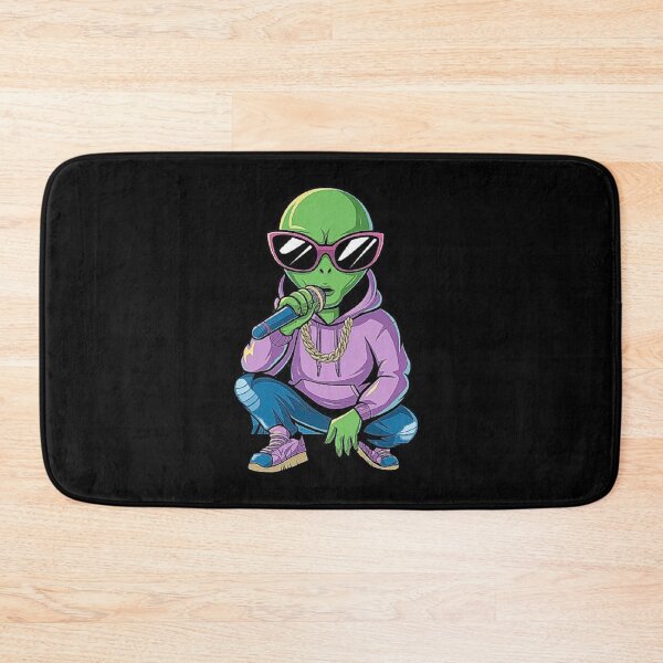 Item preview, Cool Alien Rapper with Microphone in Urban Style designed and sold by love3617.