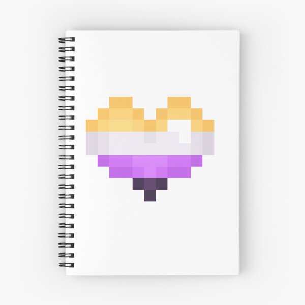 Item preview, Non-binary pixel heart  designed and sold by ghouIia.
