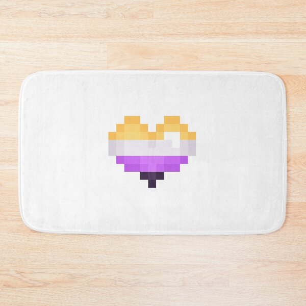 Item preview, Non-binary pixel heart  designed and sold by ghouIia.