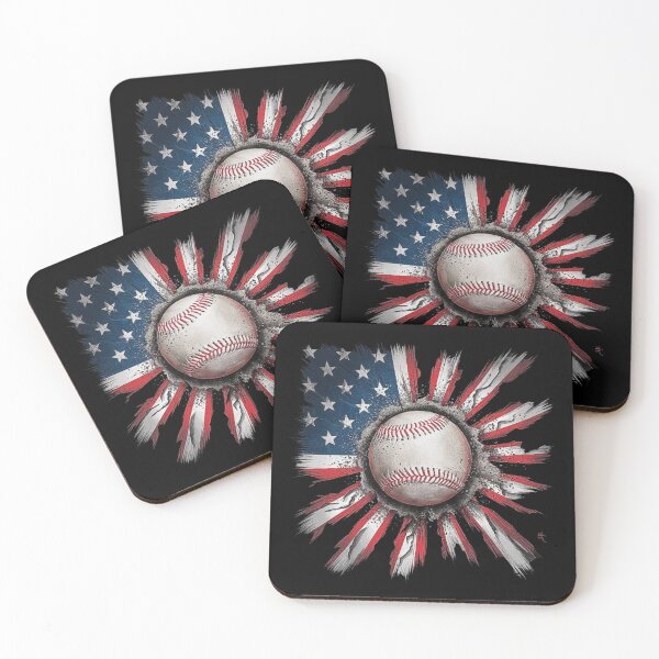 Item preview, Baseball Explosion with American Flag Background designed and sold by love3617.