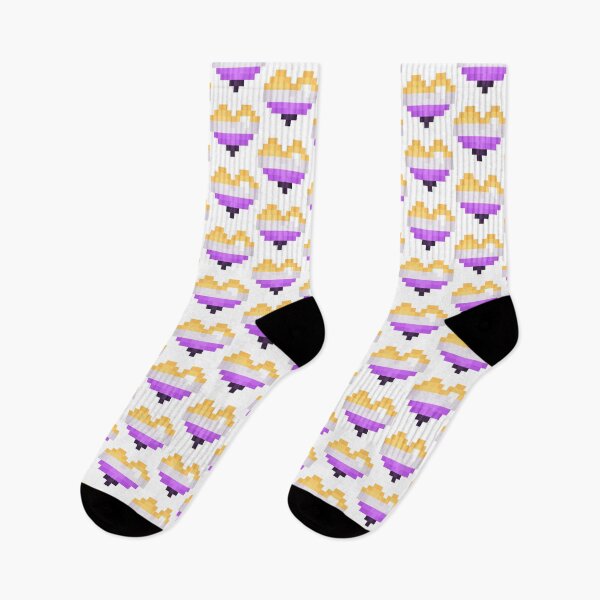 Item preview, Non-binary pixel heart  designed and sold by ghouIia.
