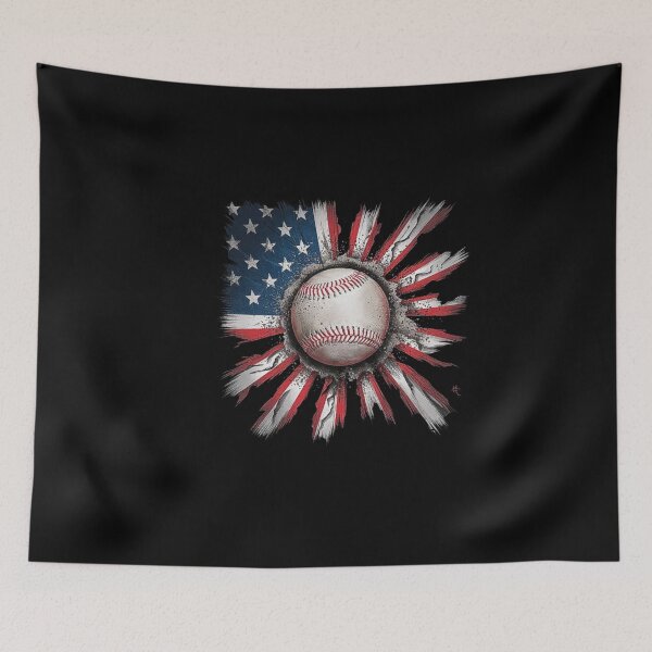Item preview, Baseball Explosion with American Flag Background designed and sold by love3617.