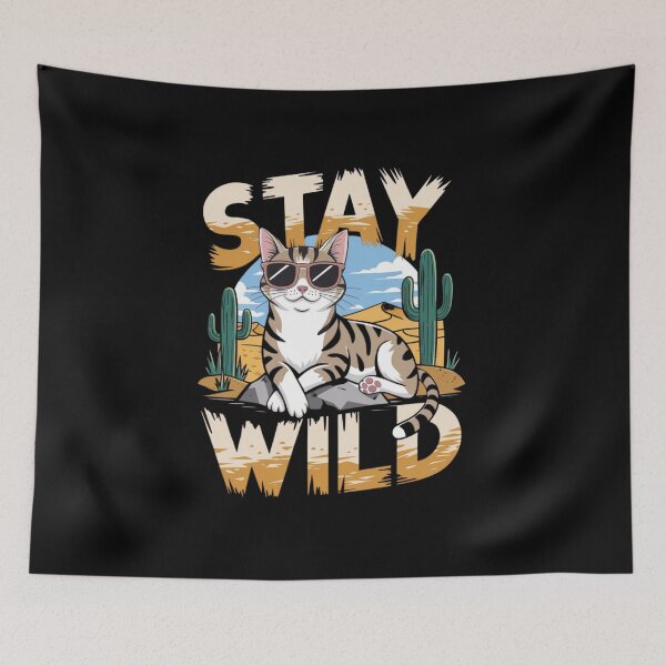 Item preview, Stay Wild Manul - Pallas's Cat in Sunglasses designed and sold by Diamaber.