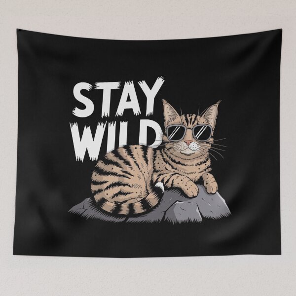 Item preview, Stay Wild Manul - Pallas's Cat in Sunglasses designed and sold by Diamaber.