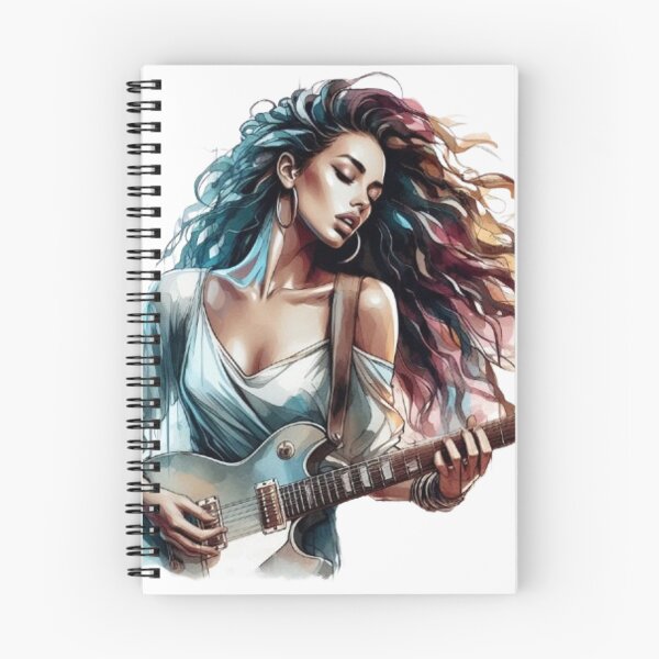 Item preview, “Electric Harmonies: The Guitarist and his Bewitching Riffs” designed and sold by CHRIST5000.