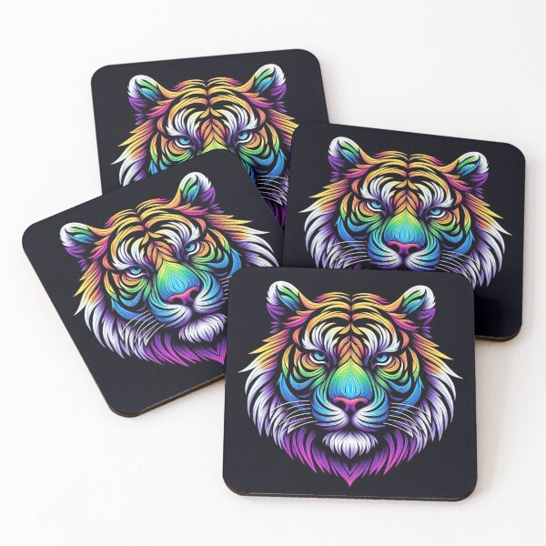 Item preview, RAINBOW GRADIENT TIGER designed and sold by DigitalShop2024.