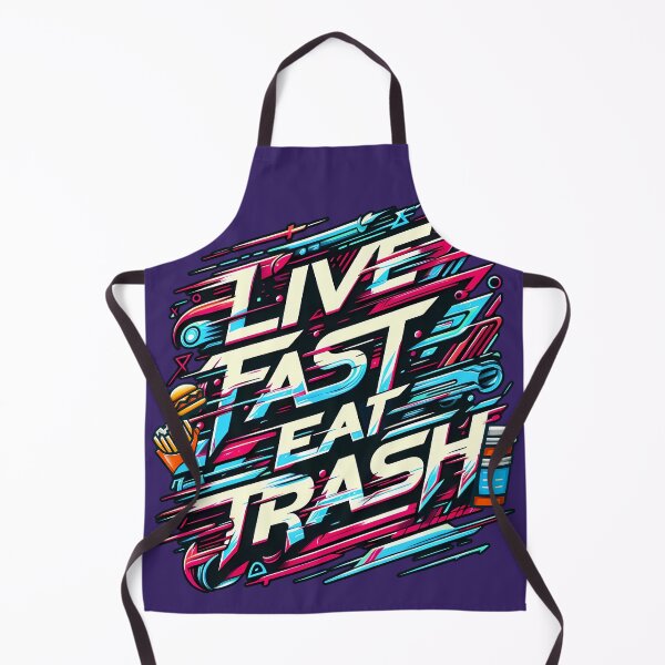 Item preview, Live Fast Eat Trash, typography designed and sold by maxmaj.