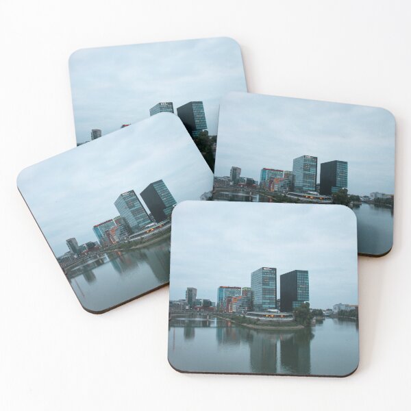 Item preview, Evening atmosphere in the Media Harbour designed and sold by rhosbahu.