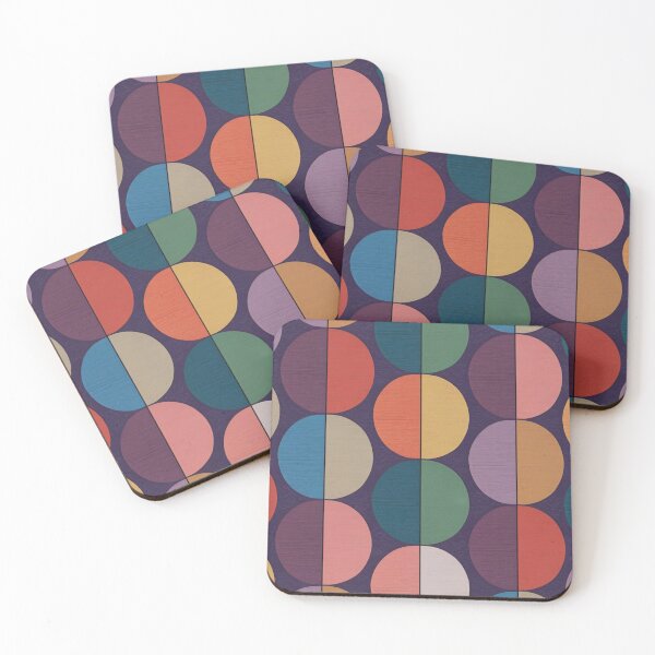 Item preview, Geometric moon Texture, Giant Dots Pattern, Red, Green, Yellow, Orange, Pink, Blue Circle designed and sold by Angie-Atelier.