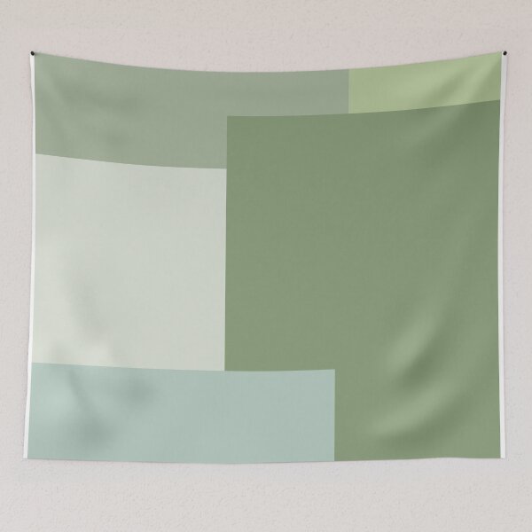 Item preview, Minimalist Abstract Geometric Color Block Sage Green designed and sold by Jeallan Designs.