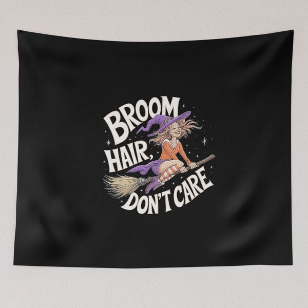 Item preview, Broom Hair Don’t Care – Witch on Broomstick designed and sold by love3617.
