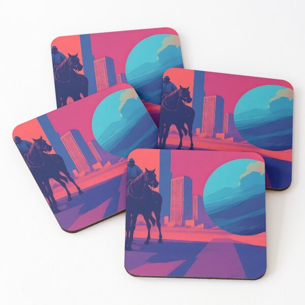 Item preview, modern abstract horse man designed and sold by islamicwallart.