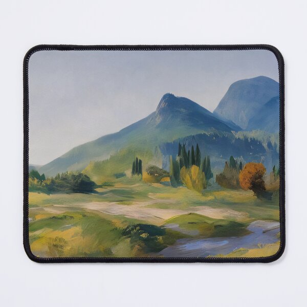Item preview, Hilly landscape with river designed and sold by MoodyFrames.