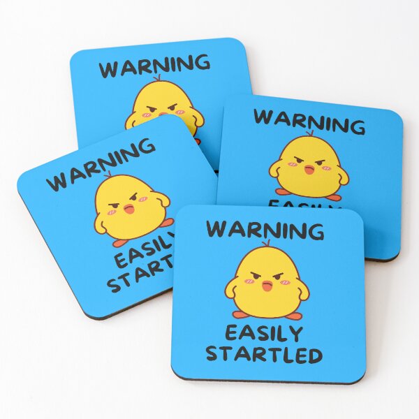 Item preview, Warning. Easily Startled Cute Angry duck designed and sold by Hotshots Design.