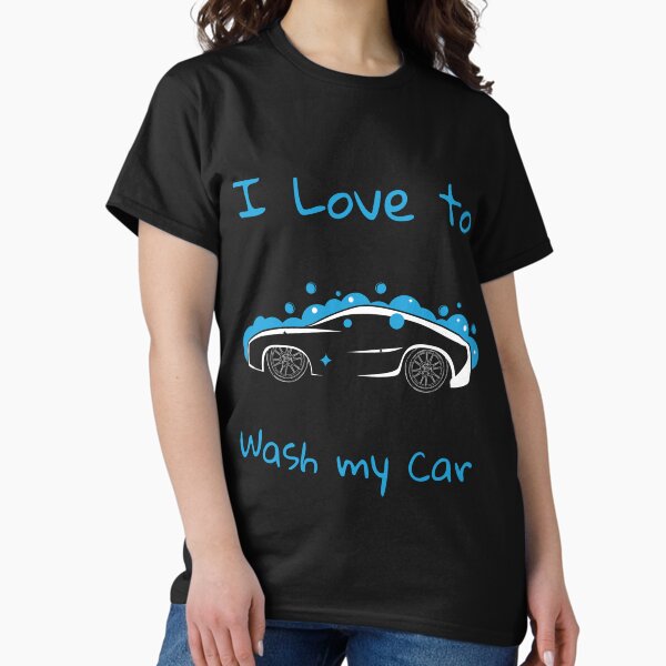 【Crazy Car Wash Crew】23SS★ WASHING TYPO T-SHIRTS Men's Personalized Auto Detailer Shirt Custom Car Wash Tee