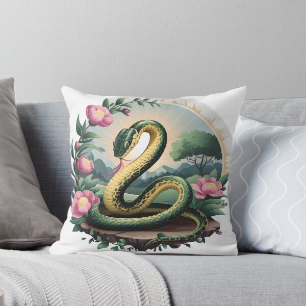 Item preview, Serpent and Floral Art - Elegant Nature Design designed and sold by ArtfullyJua.