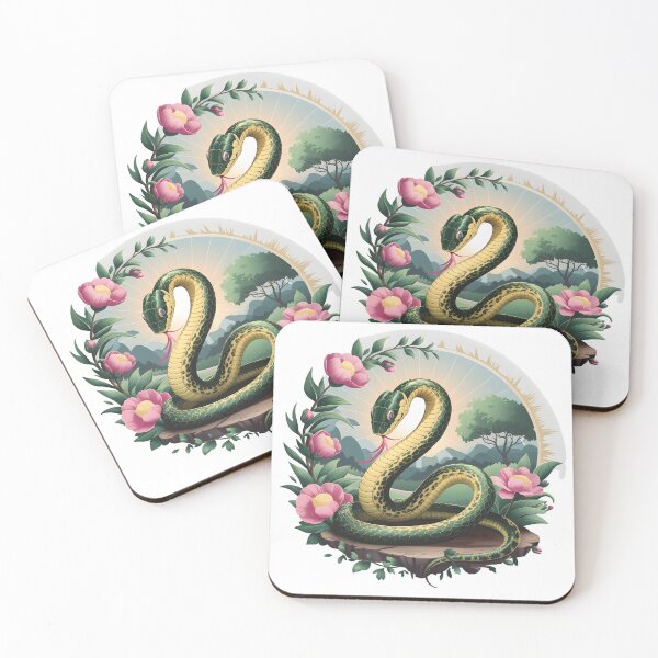 Item preview, Serpent and Floral Art - Elegant Nature Design designed and sold by ArtfullyJua.