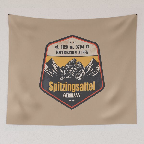 Item preview, Spitzingsattel Panoramic Road Germany Motorcycling Mountain Design designed and sold by CynthiaGraphics.