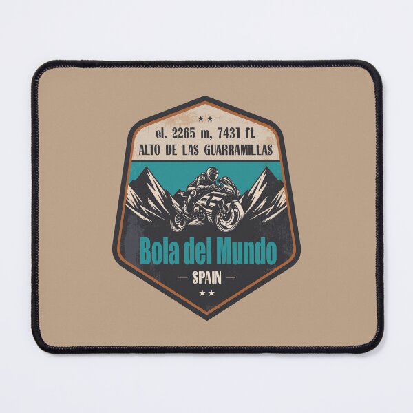Item preview, Bola del Mundo Spain Motorcycling Mountain Design designed and sold by CynthiaGraphics.