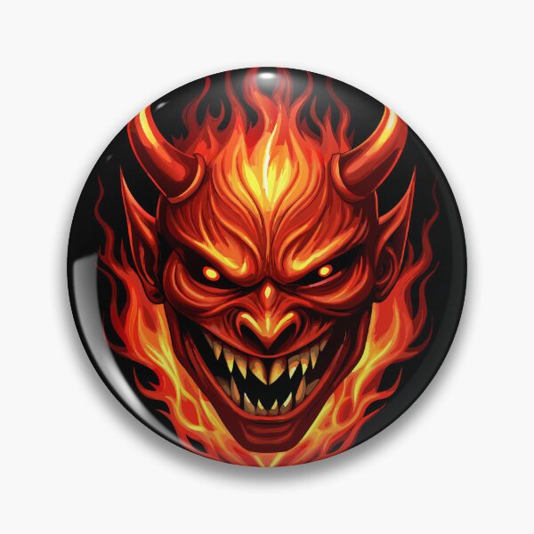 Item preview, Fiery Horned Demon: Infernal Halloween Flames designed and sold by VikArtStudio.