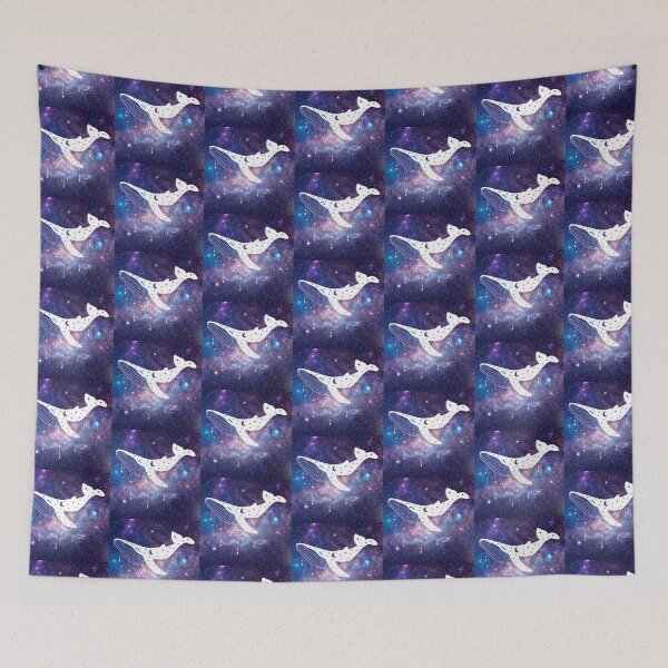 Item preview, Mystical Space Whale Galactic Stars Crescent Moon designed and sold by WildWoodlandWitch.
