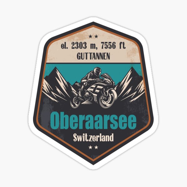Item preview, Oberaarsee Switzerland Motorcycling Mountain Design designed and sold by CynthiaGraphics.