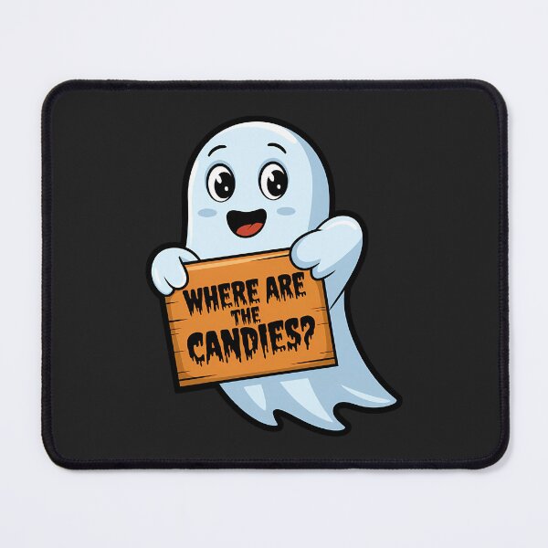 Item preview, Adorable Ghost with Sign – Funny and Cute Halloween Design designed and sold by LV-creator.