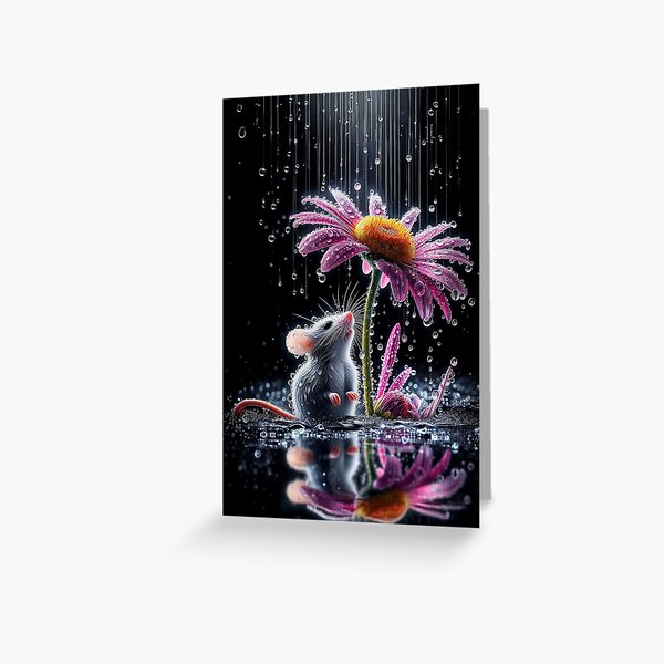 Item preview, Mouse in Rain designed and sold by Blue Horse Photo Magic.