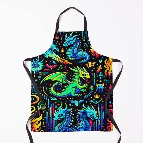 Item preview, Neon Dragon Cartoon Faces designed and sold by Imaginarium of Chaos falcon88 .