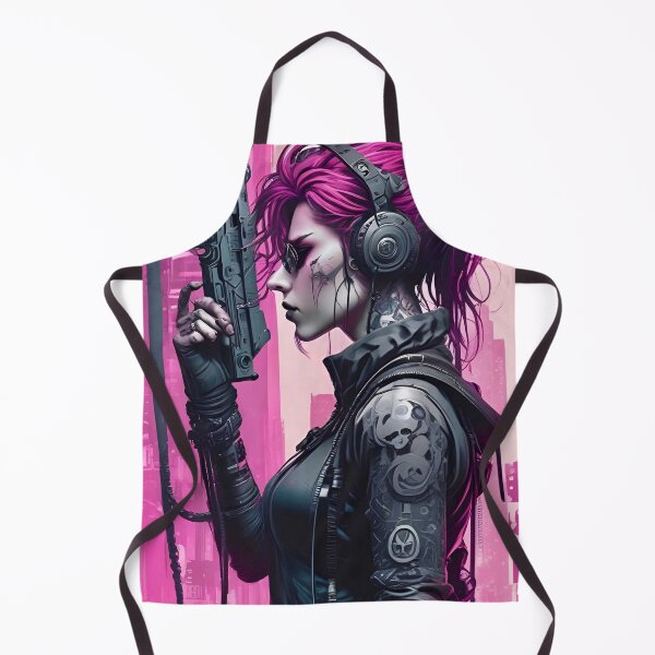 Item preview, Cyberpunk Assassin in Pink - Sci Fi Art concept designed and sold by Delerat7.