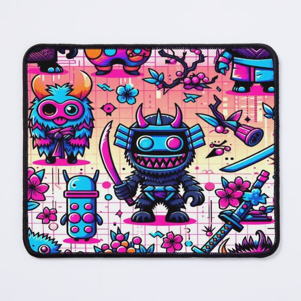Item preview, Synthwave Samurai Monsters designed and sold by Imaginarium of Chaos falcon88 .