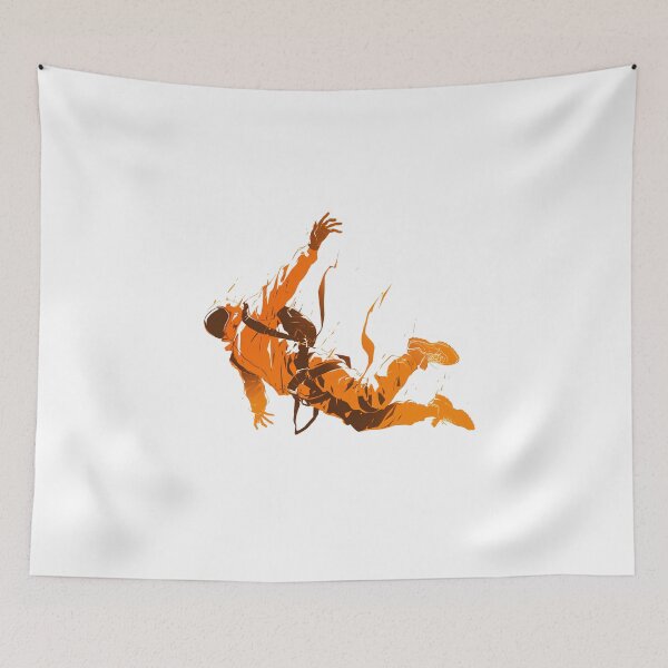 Item preview, Minimalist Skydiver in Mid-Jump: A Free-Fall Adventure designed and sold by Windy-market.