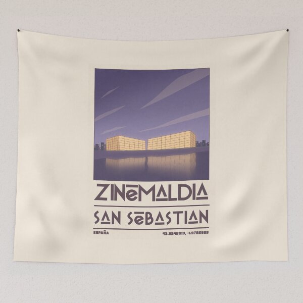 Item preview, Zinemaldia, San Sebastián Travel Poster designed and sold by JDP--Designs.