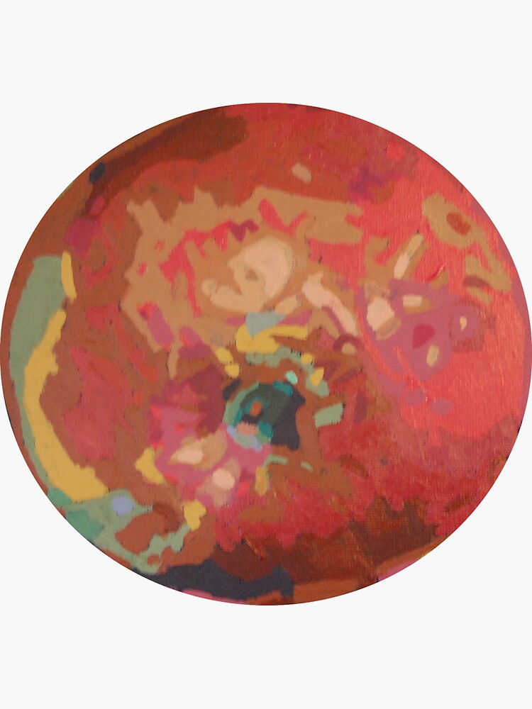Thumbnail 3 of 3, Sticker, The Hand Painted Apple designed and sold by artistDanJ.