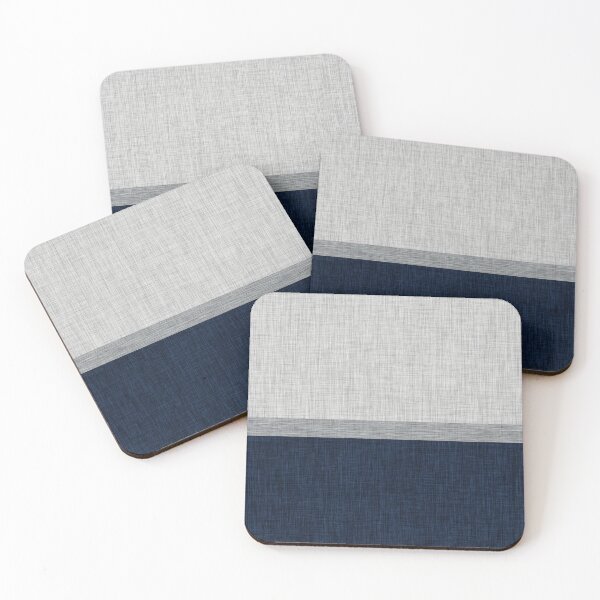 Item preview, Nautical Blue Grey Crisscross Stripe Colour Block designed and sold by jocelynsart.