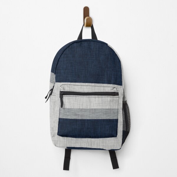 Item preview, Nautical Blue Grey Crisscross Stripe Colour Block designed and sold by jocelynsart.