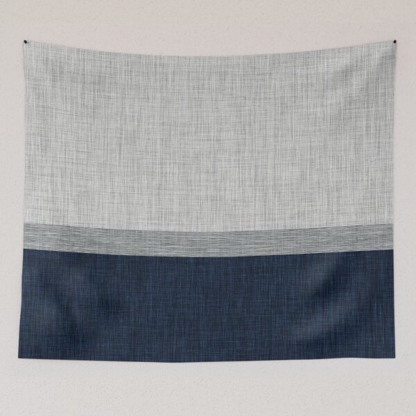 Item preview, Nautical Blue Grey Crisscross Stripe Colour Block designed and sold by jocelynsart.