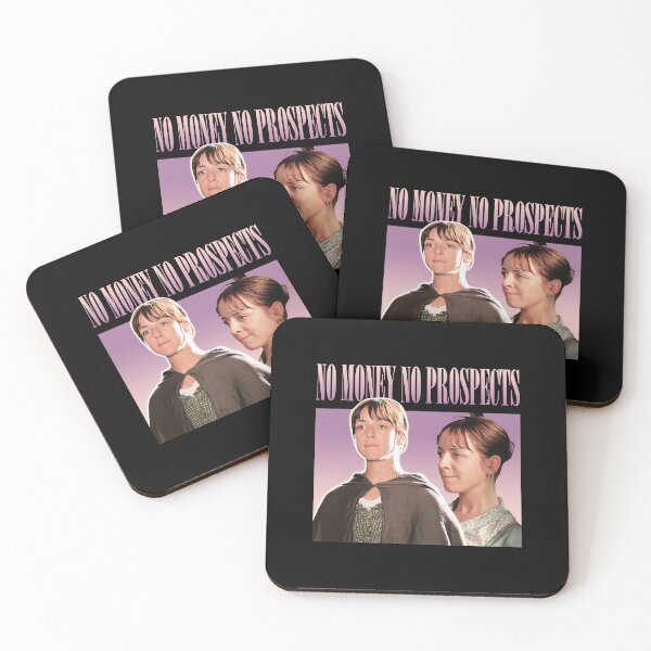 Item preview, No Money No Prospects Pride And Prejudice Quote designed and sold by sophia1z83wn.