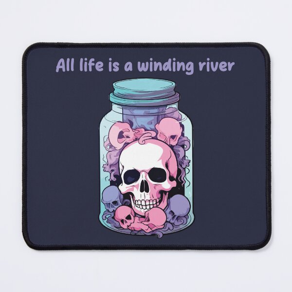Item preview, Winding River of Life Skull Jar Illustration designed and sold by -DEEWOLF-.